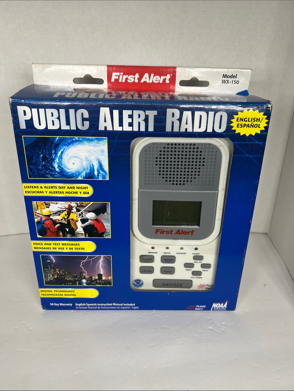 First Alert WX-150 Radio Receiver For Public Alert NOAA Radio New